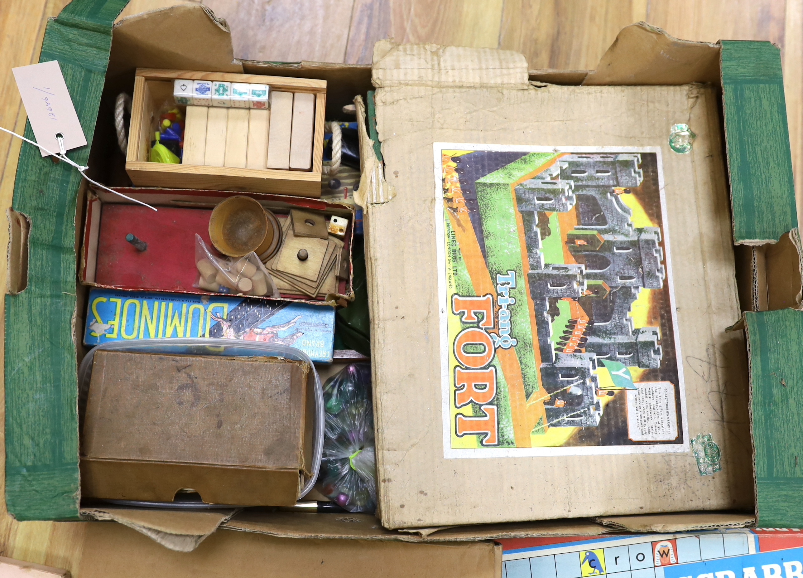 Assorted toys and games, books including chess set
